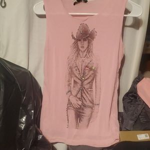 NWT** Girls Sleeveless Cowgirl Blouse
